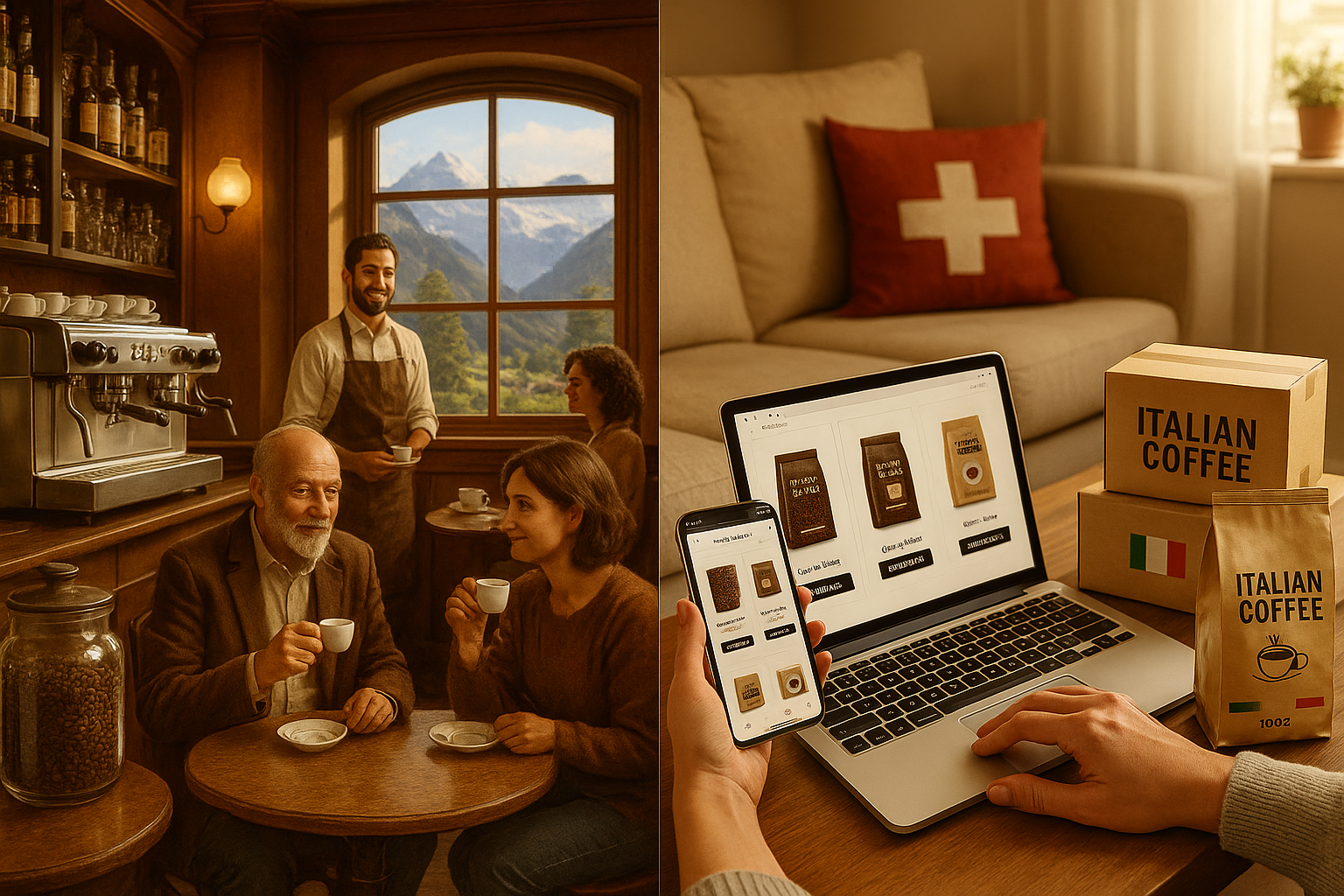 Italienischer Kaffee in der Schweiz: Online bestellen oder lokal kaufen?