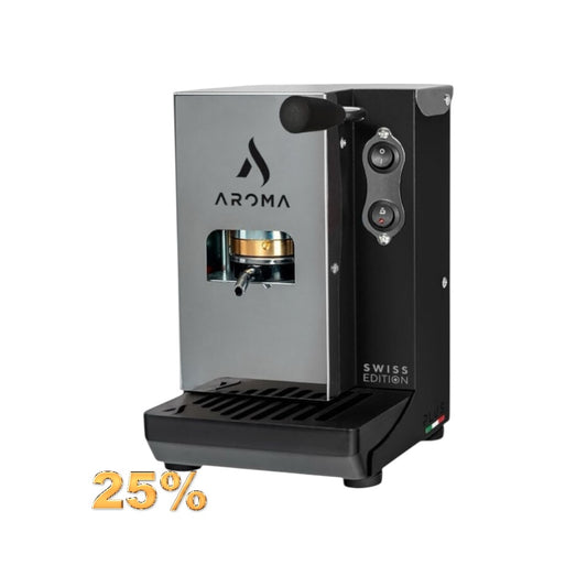 Aroma Kaffeemaschinen Plus Schwarz – Espresso mit E.S.E.-Pads