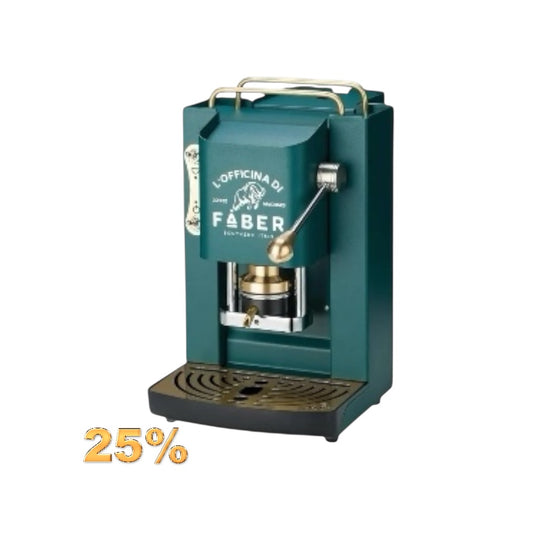 Faber Kaffeemaschine für Pads E.S.E - Pro Mini Deluxe British Green