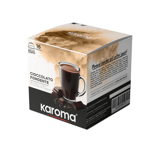 Karoma Dunkle Schokolade Kapseln kompatibel mit Dolce Gusto® 16 Stück