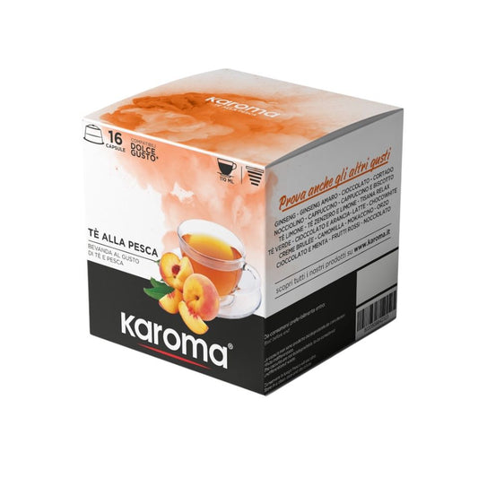 Karoma Pfirsichtee Kapseln kompatibel mit Dolce Gusto® 16 Stück