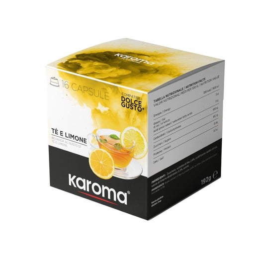 Karoma Zitronentee Kapseln – kompatibel mit Dolce Gusto® 16 Stück